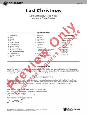 Last Christmas - Michael/Bernotas - Concert Band - Gr. 2