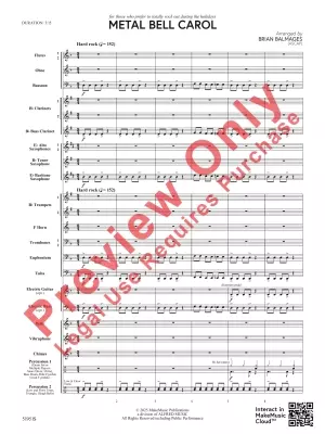 Metal Bell Carol - Balmages - Concert Band - Gr. 2