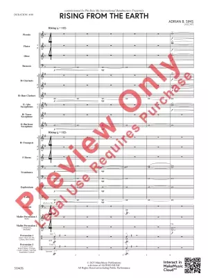 Rising from the Earth - Sims - Concert Band - Gr. 3
