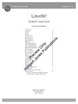 Laude! - Sheldon - Concert Band - Gr. 3.5