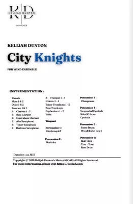 City Knights - Dunton - Concert Band - Gr. 3.5