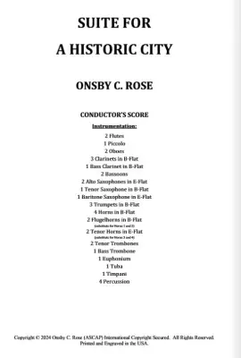 Suite for a Historic City - Rose - Concert Band - Gr. 4