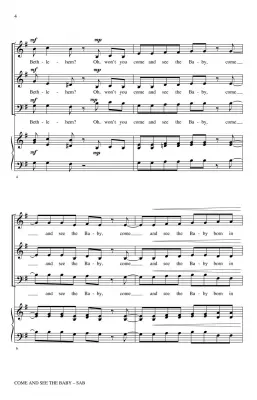 Come and See the Baby - Gray - Choral Octavo - SAB A Cappella