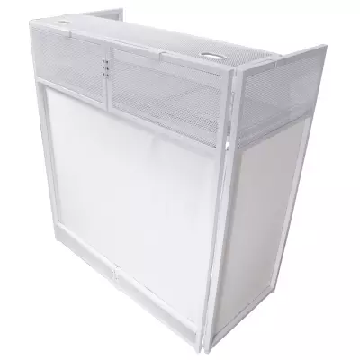 ProX - Vista DJ Booth Table Workstation - White