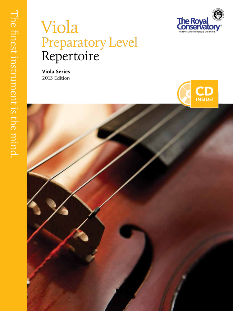 RCM Viola Preparatory Level Repertoire - Viola Series 2013 Edition - Book/CD