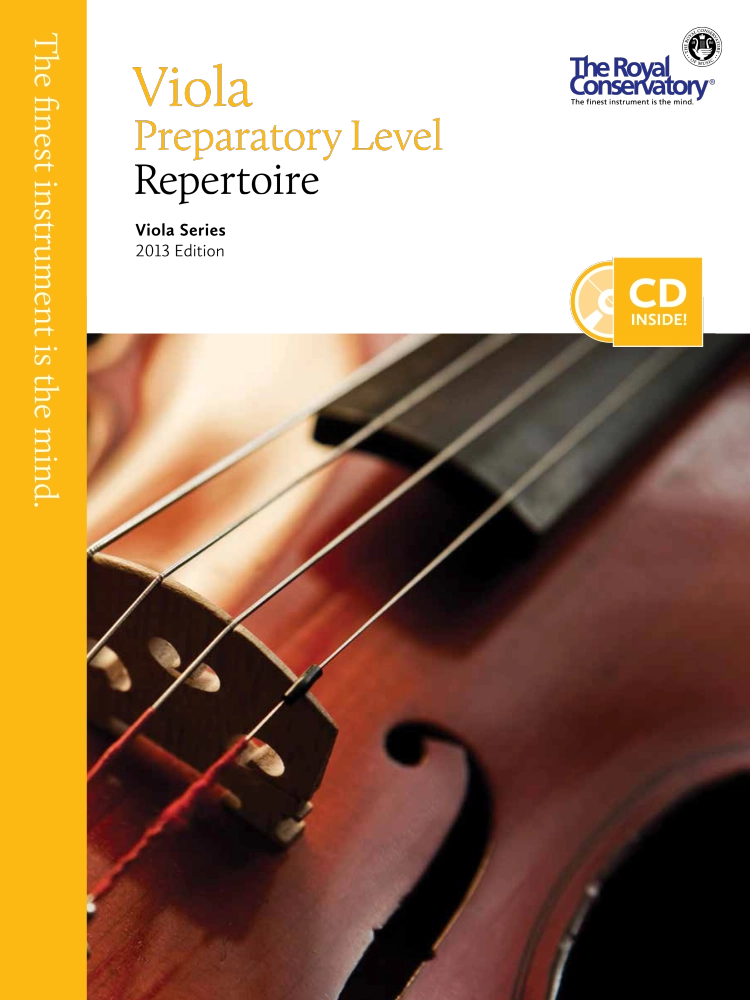 RCM Viola Preparatory Level Repertoire - Viola Series 2013 Edition - Book/CD