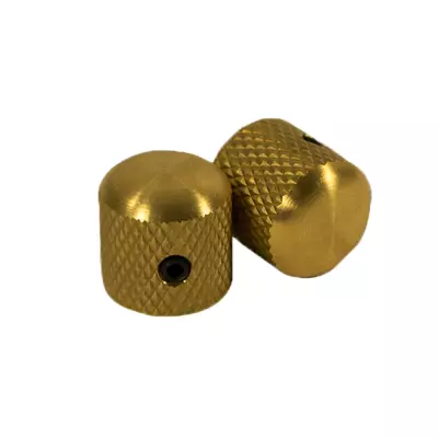 WD Music - Brass Dome Knob - Unplated (2 Pack)