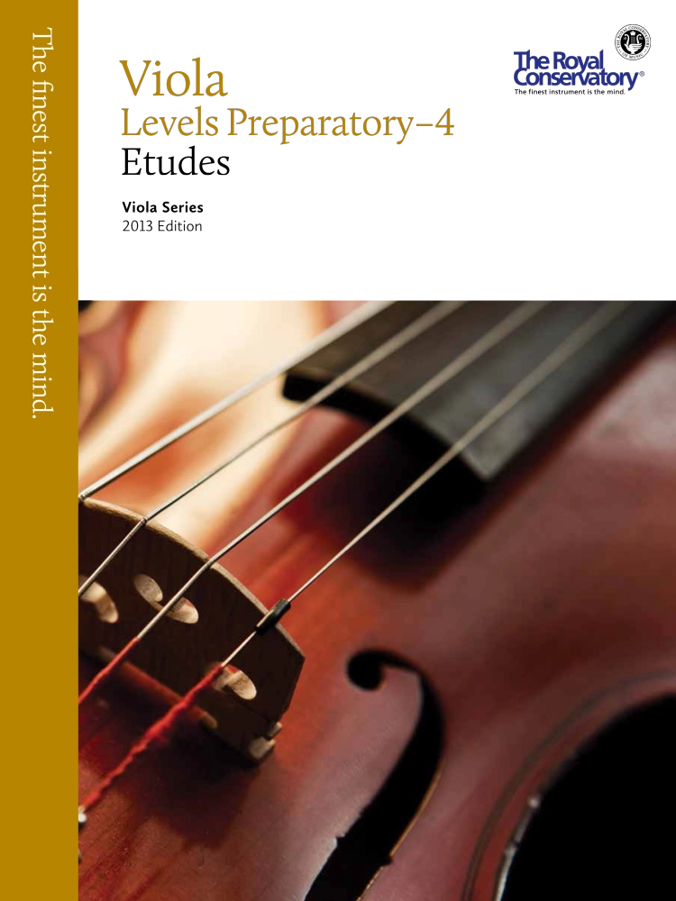 RCM Viola Etudes Preparatory- Level 4 - Viola Series 2013 Edition - Book