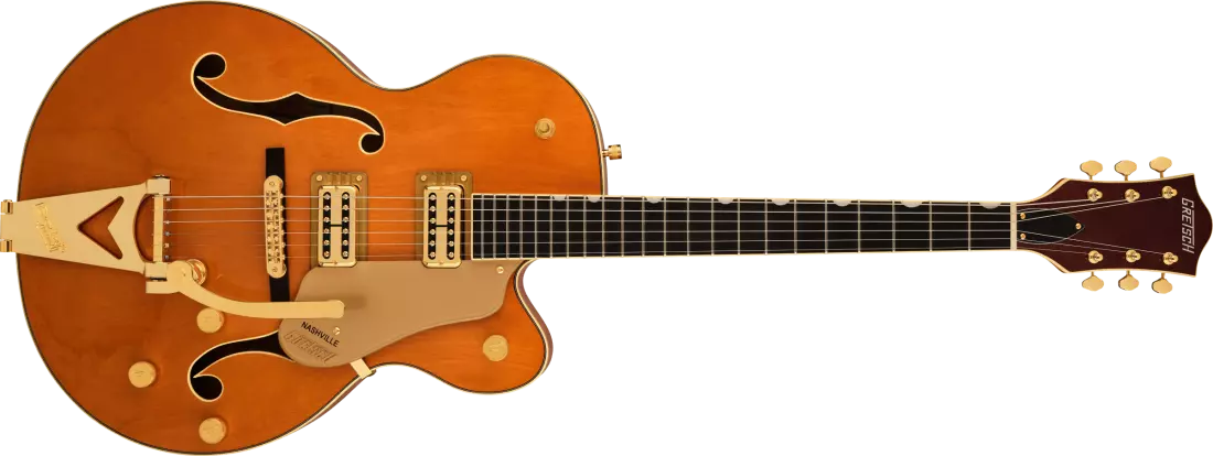 Synchromatic Nashville Hollow Body Single-Cut with Bigsby, Ebony Fingerboard - 50\'s Orange Stain
