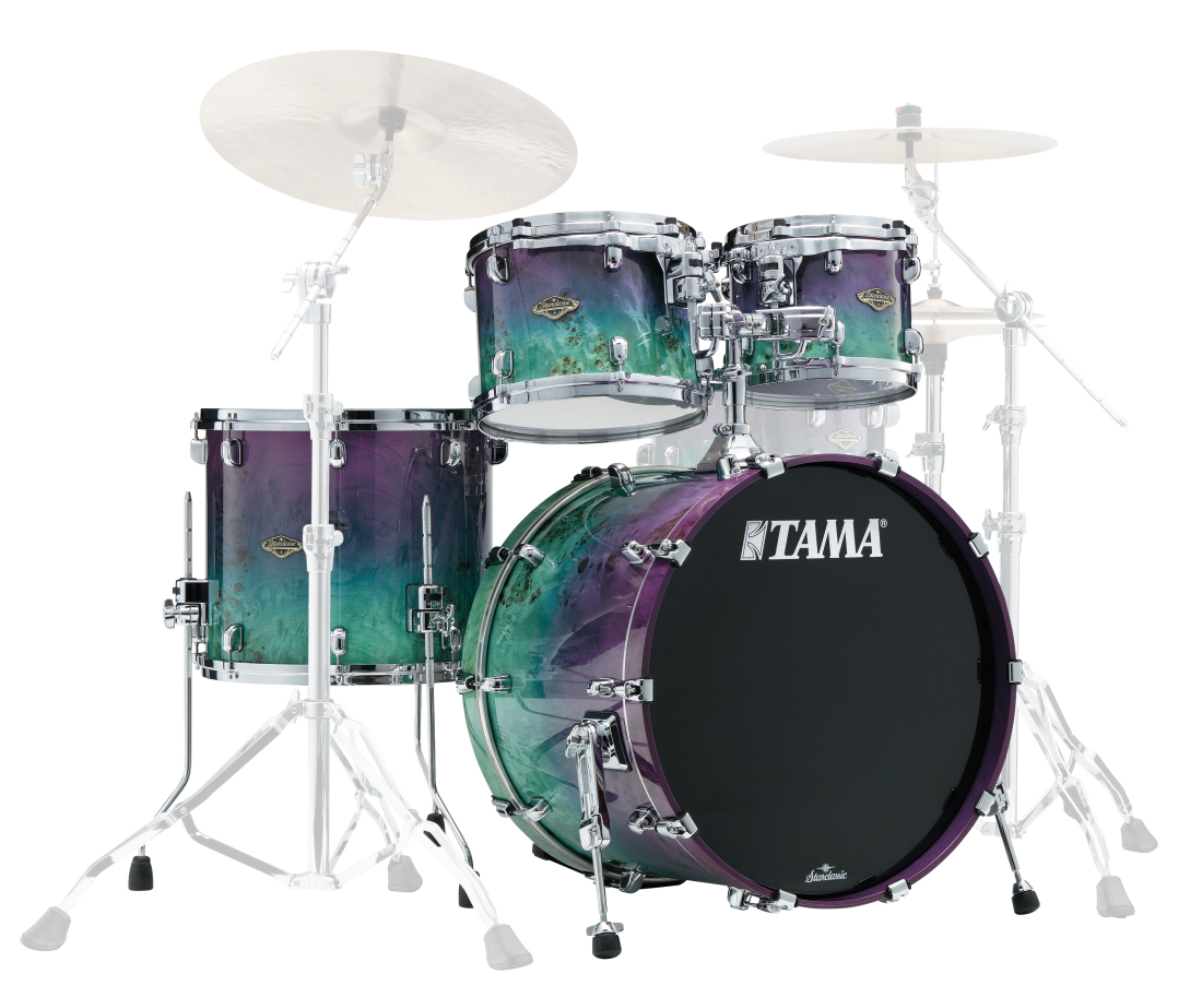 Starclassic Walnut/Birch 4-Piece Shell Pack (22,10,12,16) - Nebula Mappa Burl Fade
