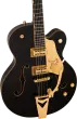 Synchromatic Falcon Hollow Body Single-Cut with Bigsby, Ebony Fingerboard - Black