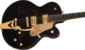 Synchromatic Falcon Hollow Body Single-Cut with Bigsby, Ebony Fingerboard - Black