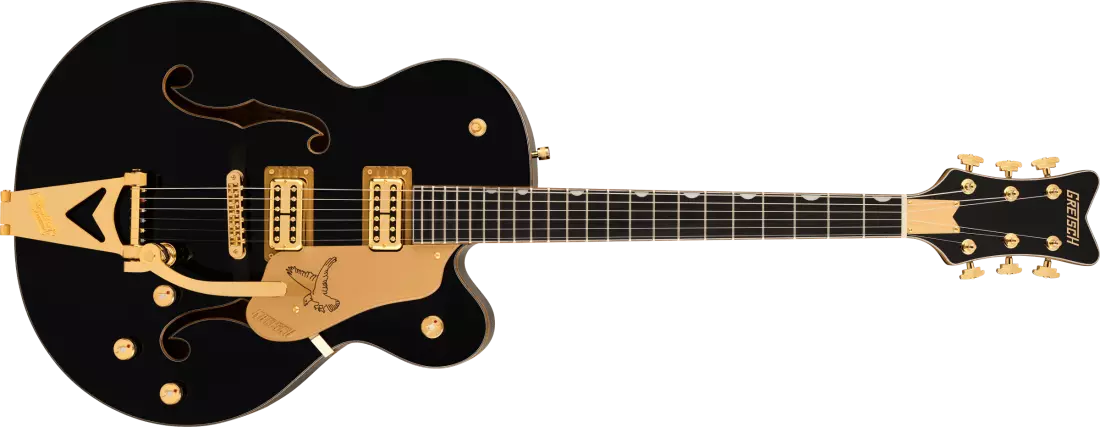 Synchromatic Falcon Hollow Body Single-Cut with Bigsby, Ebony Fingerboard - Black