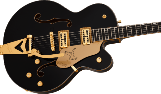 Synchromatic Falcon Hollow Body Single-Cut with Bigsby, Ebony Fingerboard - Black