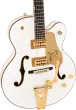 Synchromatic Falcon Hollow Body Single-Cut with Bigsby, Ebony Fingerboard - White