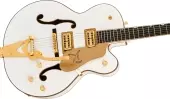 Synchromatic Falcon Hollow Body Single-Cut with Bigsby, Ebony Fingerboard - White