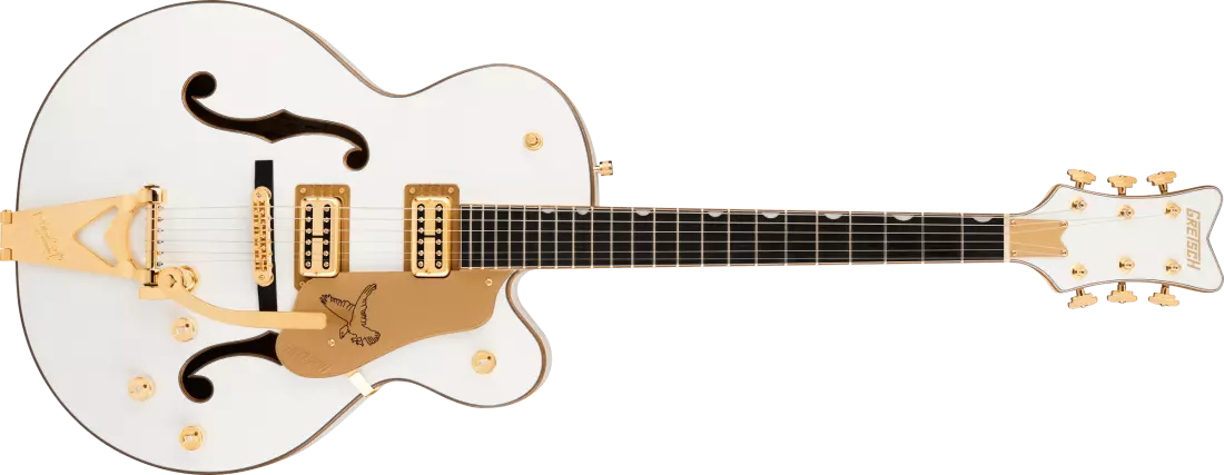 Synchromatic Falcon Hollow Body Single-Cut with Bigsby, Ebony Fingerboard - White