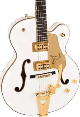 Synchromatic Falcon Hollow Body Single-Cut with Bigsby, Ebony Fingerboard - White