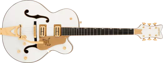 Synchromatic Falcon Hollow Body Single-Cut with Bigsby, Ebony Fingerboard - White