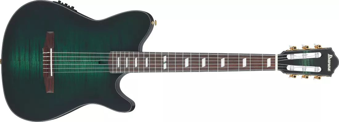 FRH20 Nylon Acoustic/Electric Guitar - Dark Emerald Burst Low Gloss