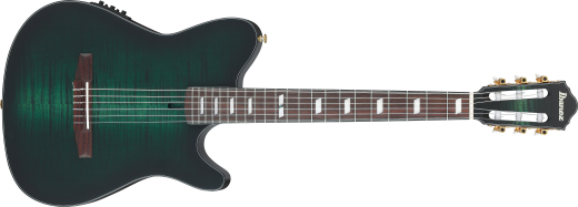 Ibanez - FRH20 Nylon Acoustic/Electric Guitar - Dark Emerald Burst Low Gloss