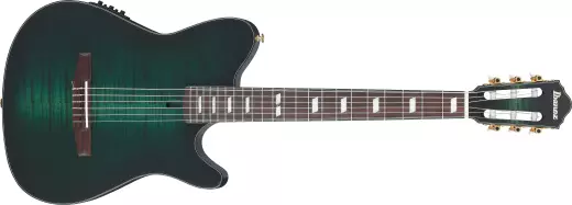 Ibanez - FRH20 Nylon Acoustic/Electric Guitar - Dark Emerald Burst Low Gloss
