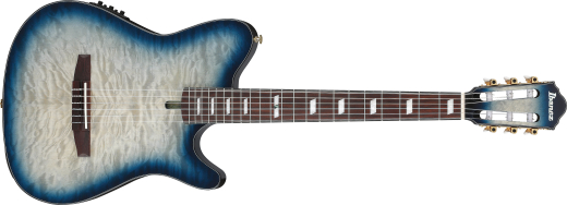 Ibanez - FRH20 Nylon Acoustic/Electric Guitar - Cosmic Blue Sunburst Low Gloss