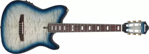 Ibanez - FRH20 Nylon Acoustic/Electric Guitar - Cosmic Blue Sunburst Low Gloss