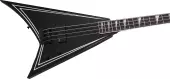X Series RRB Rhoads IV Bass Guitar, Amaranth Fingerboard - Black with White Pinstripes