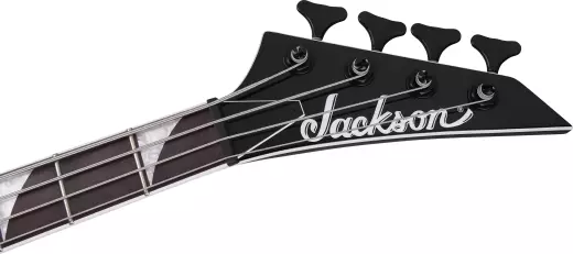 X Series RRB Rhoads IV Bass Guitar, Amaranth Fingerboard - Black with White Pinstripes