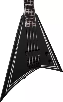 X Series RRB Rhoads IV Bass Guitar, Amaranth Fingerboard - Black with White Pinstripes