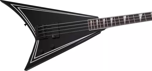 X Series RRB Rhoads IV Bass Guitar, Amaranth Fingerboard - Black with White Pinstripes