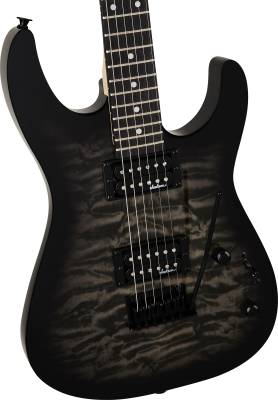 L&M Exclusive JS Series Dinky JS11Q Electric Guitar - Transparent Black Burst