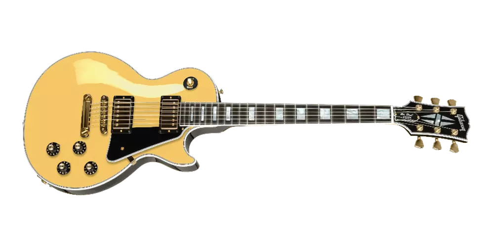 Les Paul Custom 70s Electric Guitar with Hardshell Case - Buttercream Top