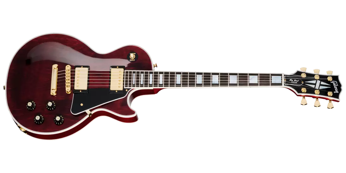 Les Paul Custom 70s Electric Guitar with Hardshell Case - Wine Red