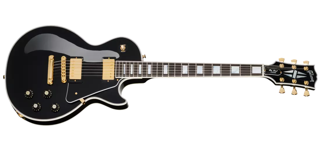 Les Paul Custom 70s Electric Guitar with Hardshell Case - Ebony