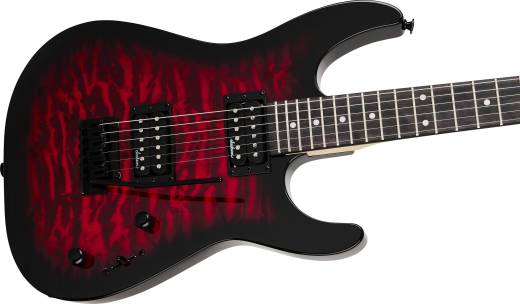 L&M Exclusive JS Series Dinky JS11Q Electric Guitar - Transparent Red Burst