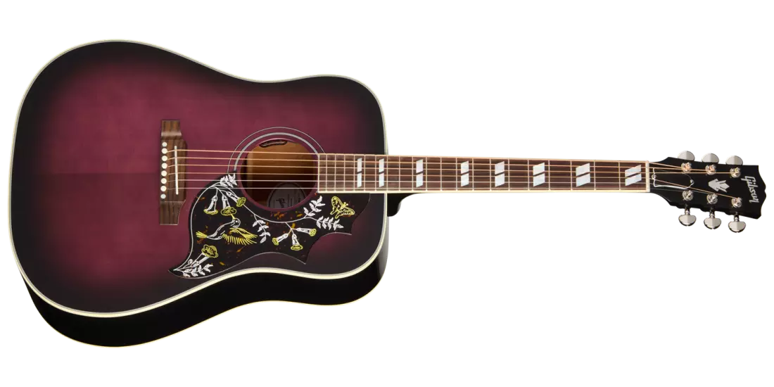 Hummingbird Standard Acoustic/Electric Guitar with Hardshell Case - Purple Burst