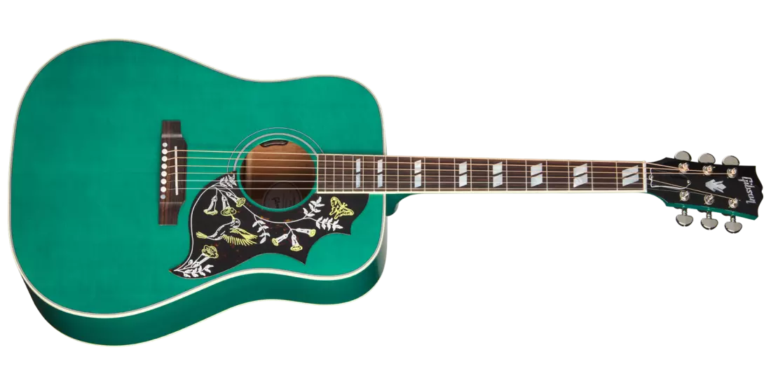 Hummingbird Standard Acoustic/Electric Guitar with Hardshell Case - Seafoam Green