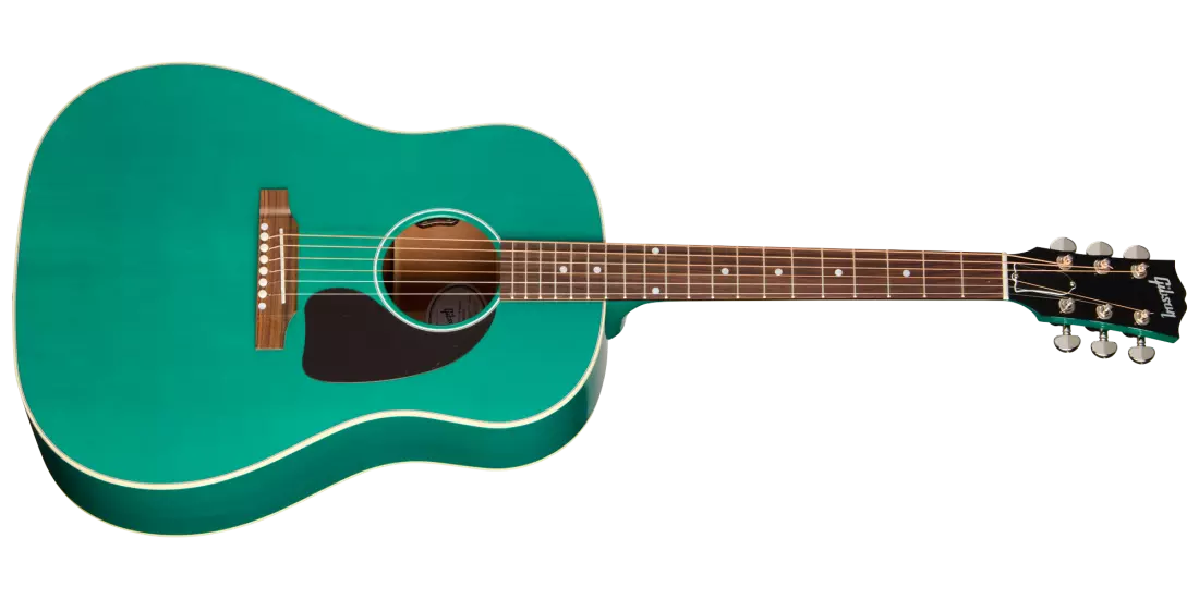 J-45 Standard Acoustic/Electric Guitar with Hardshell Case - Seafoam Green