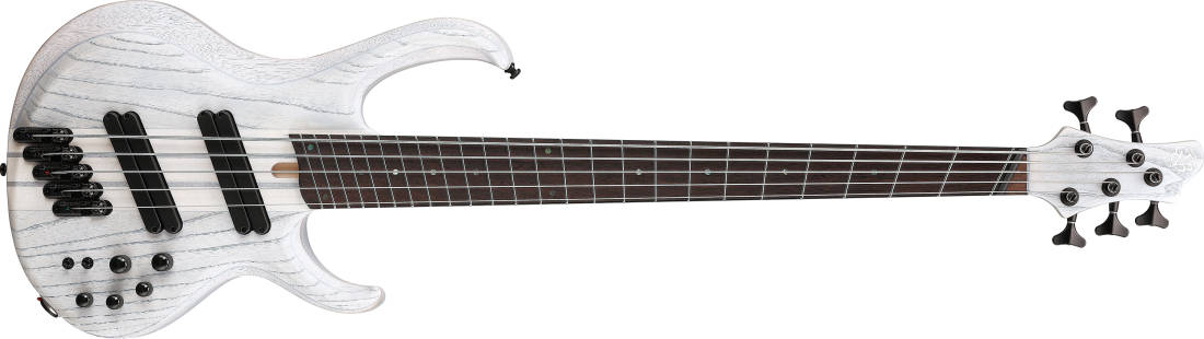 BTB Bass Workshop 5-String Multi-Scale Bass with Hardshell Case - Transparent White Flat