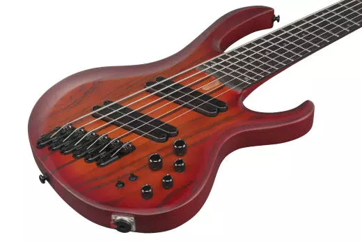 BTB Bass Workshop 6-String Multi-Scale Bass with Hardshell Case - Brown Topaz Burst Flat