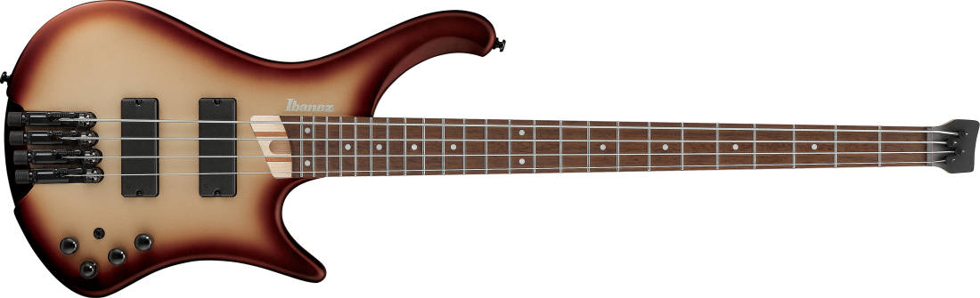 EHB Ergonomic Headless 4-String Bass - Charred Champagne Burst Matte