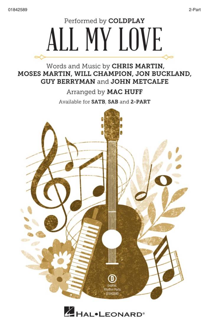 All My Love - Coldplay/Huff - Choral Octavo - 2-Pt Accompanied