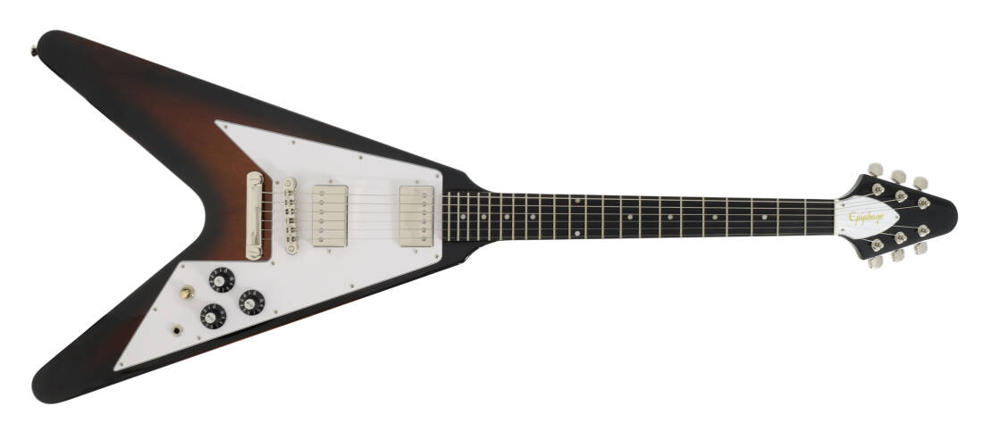 Flying V 70s Electric Guitar with Gigbag - Tobacco Sunburst