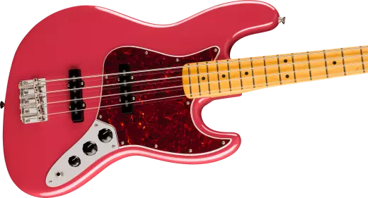 American Professional Classic Jazz Bass, Maple Fingerboard - Faded Dakota Red