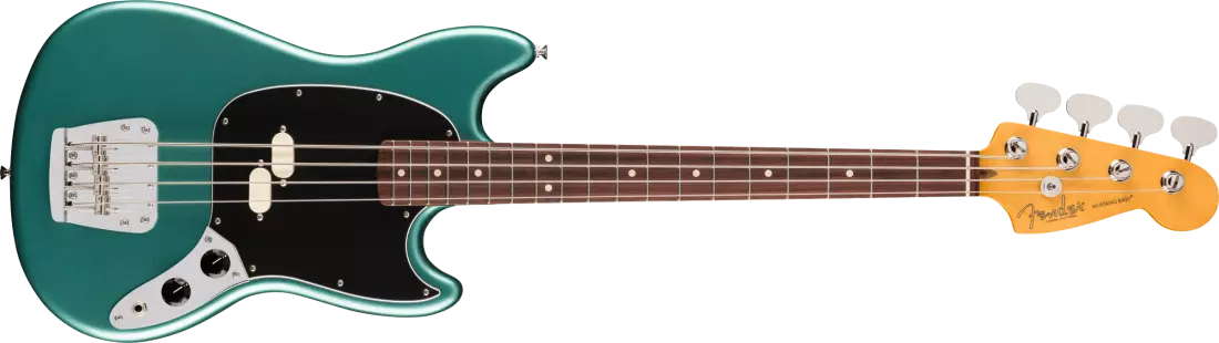 American Professional Classic Mustang Bass, Rosewood Fingerboard - Faded Sherwood Green Metallic