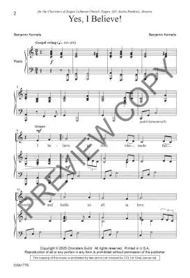 Yes, I Believe! - Kornelis - Choral Octavo - 2-Pt Accompanied