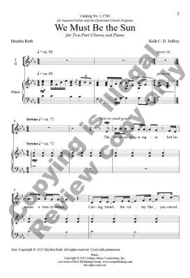 We Must Be the Sun - Jeffery - Choral Octavo - 2-Pt Accompanied