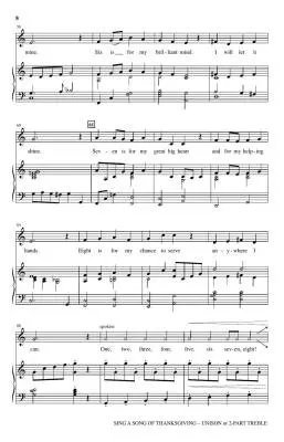 Sing a Song of Thanksgiving - Hayes - Choral Octavo - 2-Pt Accompanied